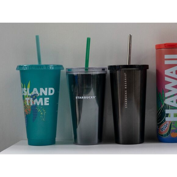 Lot of 16 Starbucks Hawaii Tumbler Cups  / Reusable Cups - Holiday / Reserve - Picture 3 of 11